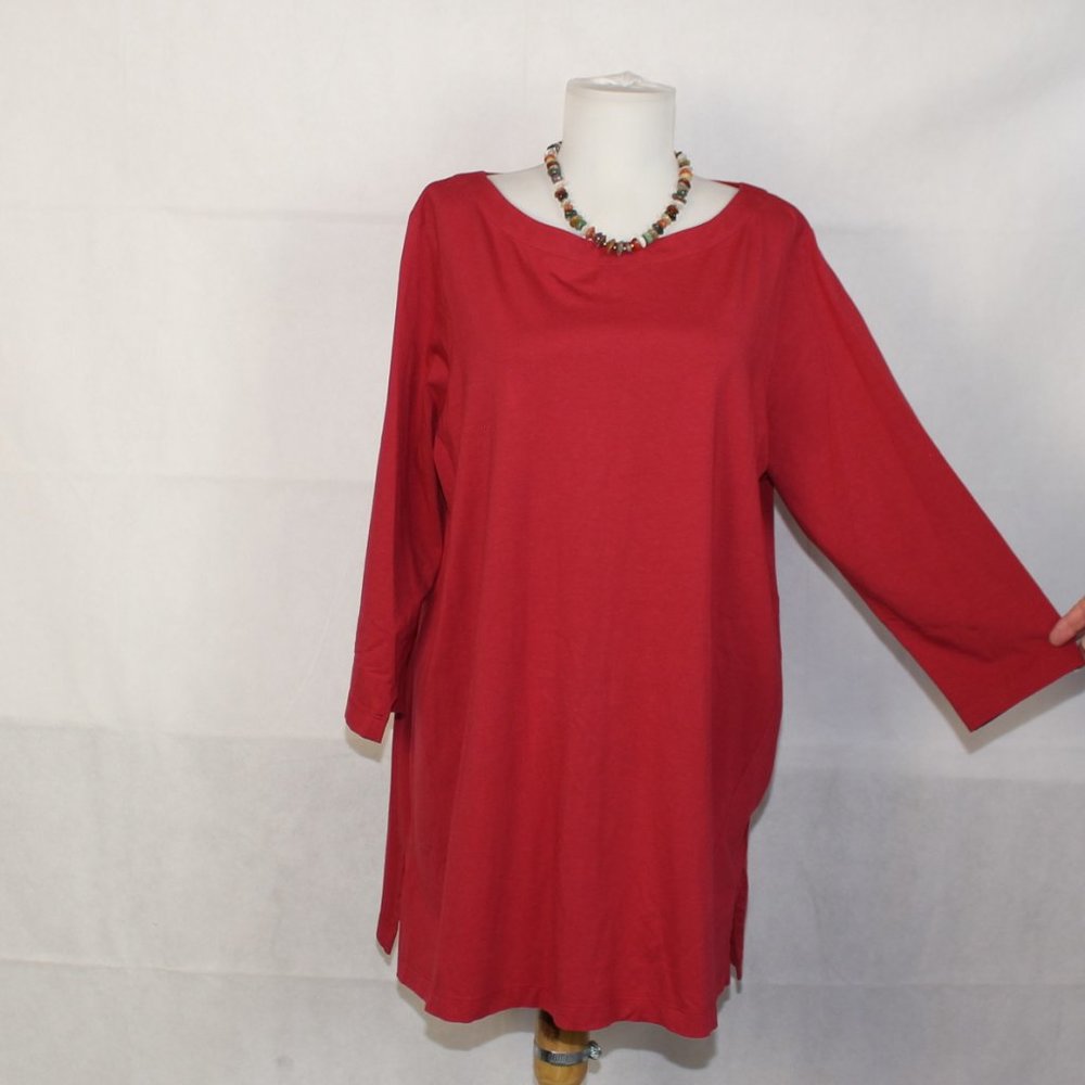 NWOT J. Jill Luxe Supima 3/4 Sleeve Tunic XL N41